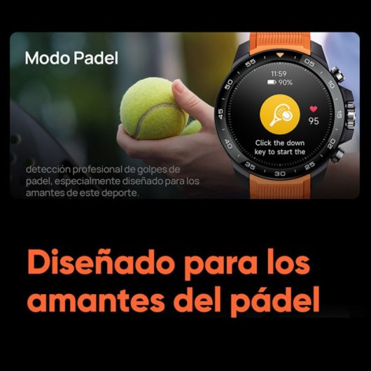 Mibro Gs Explorer S Smartwatch, Estadísticas Pádel, Gps, 10 Atm, Pantalla Amoled 1.32'', Autonomía 20 Días, Doble Correa