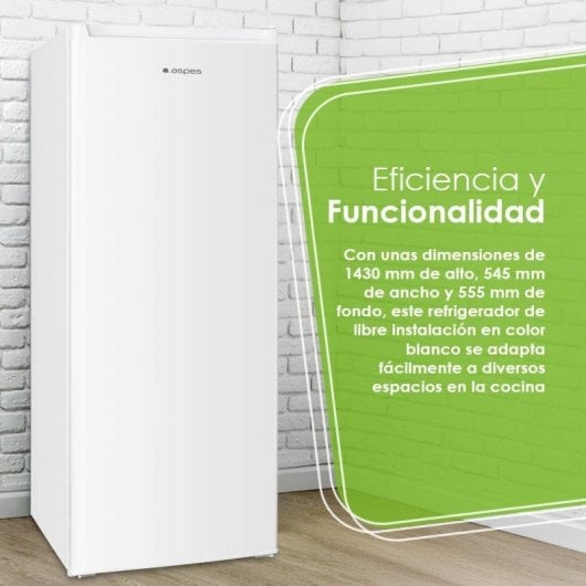 Frigorífico Uma Porta ASPES AR145501E Defrost 143 cm 242L E Branco