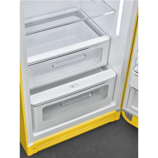 Frigorífico Una Puerta SMEG FAB28RYW6 No Frost 153cm 270L C Amarillo Retro
