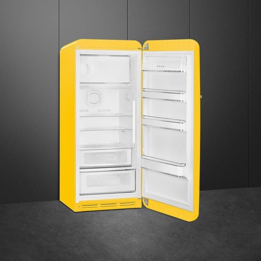 Frigorífico Una Puerta SMEG FAB28RYW6 No Frost 153cm 270L C Amarillo Retro