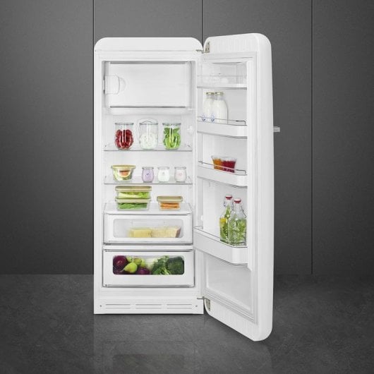Frigorífico Una Puerta SMEG FAB28RWH6 No Frost 153cm 270L C Blanco Retro