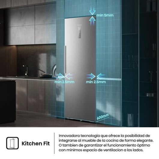 Frigorífico Uma Porta Hisense RL3K370SAIE No Frost 186cm 372L E Inox WiFi