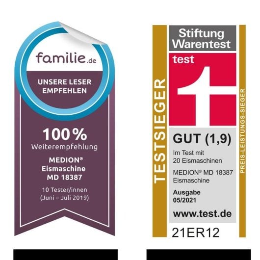 Heladora MEDION MD 18387 compressor preto prateado 1,5L LED 150W