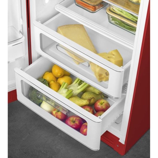 Frigorífico Una Puerta SMEG FAB28LRD6 No Frost 153cm 270L C Rojo