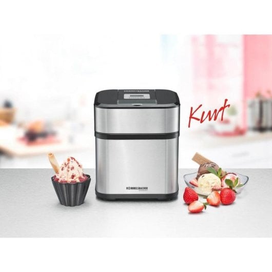 Heladera Rommelsbacher IM 12 1,5 L Edelstahl Schwarz LCD Timer