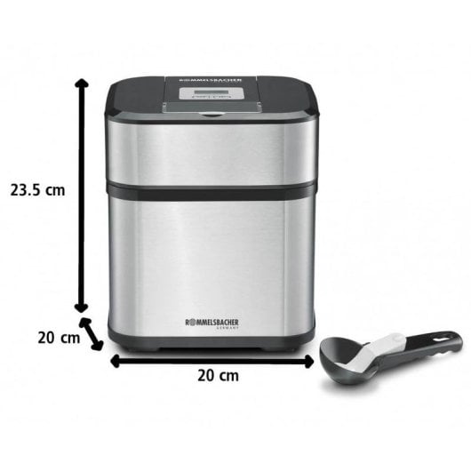 Heladera Rommelsbacher IM 12 1,5 L Edelstahl Schwarz LCD Timer