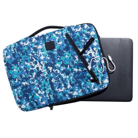 Laptop-Hülle EXACOMPTA Veggie 14" 285g recyceltes Polyester Blau Türkis