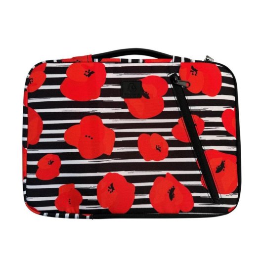 Housse ordinateur portable Exacompta Mohnblume 14 pouces polyester recyclé motif poignée
