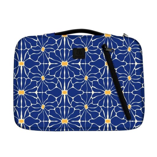 Notebook-Hülle Exacompta Flower 14" Blau Weiß Polyester Recycling Griff