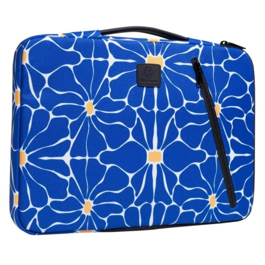 Notebook-Hülle Exacompta Flower 14" Blau Weiß Polyester Recycling Griff
