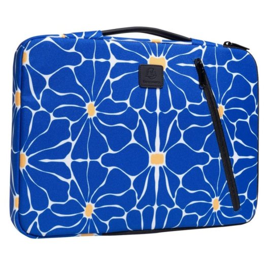 Notebook-Hülle Exacompta Flower 14" Blau Weiß Polyester Recycling Griff