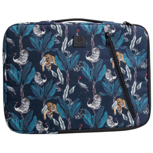 Funda Exacompta Savana 16" polyester recyclé poignée imprimé bleu blanc