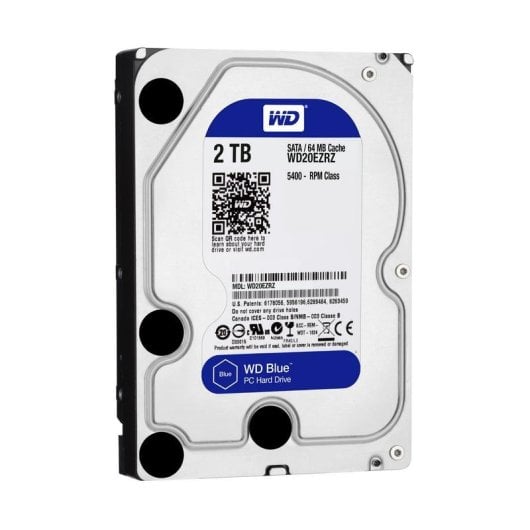 Disque Dur Western Digital Blue 2 To HDD 5400rpm SATA III 64Mo