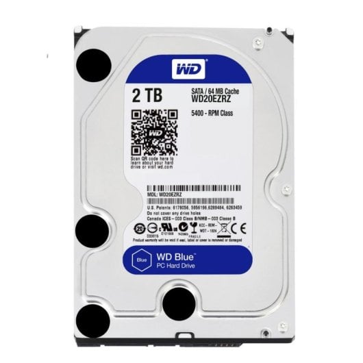 Disque Dur Western Digital Blue 2 To HDD 5400rpm SATA III 64Mo