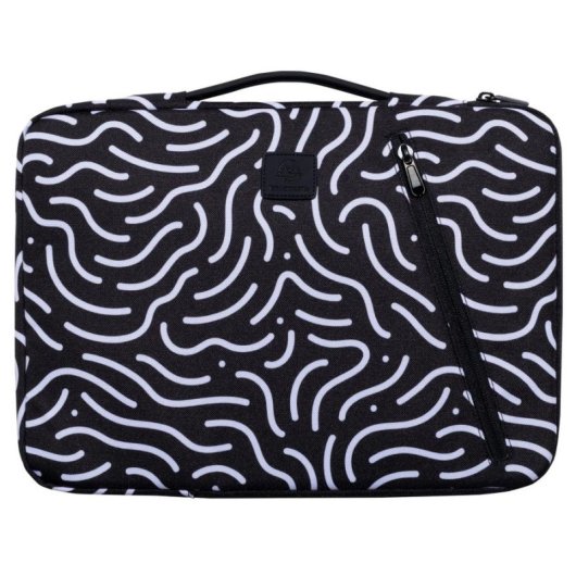 Notebook-Hülle Exacompta Moon 14 Zoll 285 g Polyester recycelt Schwarz Weiß