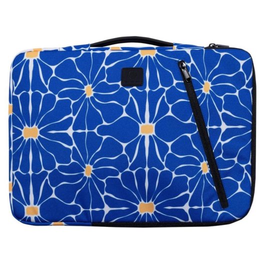 Notebook-Hülle EXACOMPTA Flower 16 Zoll Blau Weiß recycelter Polyester