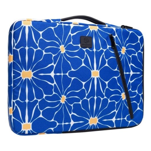 Notebook-Hülle EXACOMPTA Flower 16 Zoll Blau Weiß recycelter Polyester