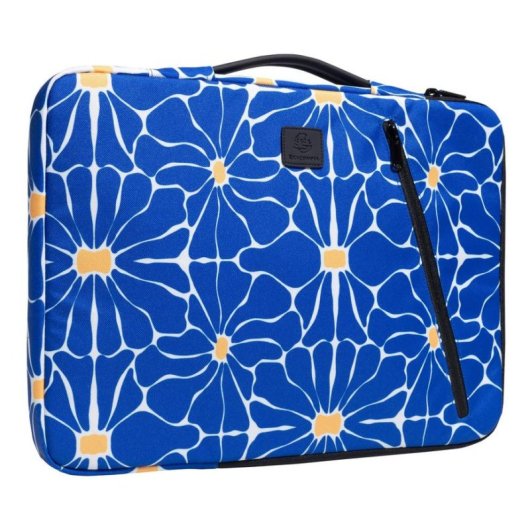 Notebook-Hülle EXACOMPTA Flower 16 Zoll Blau Weiß recycelter Polyester