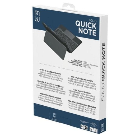 Funda con tastiera MW MW-300126 per iPad Air 11" Black Bluetooth Trackpad