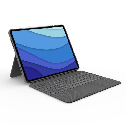 Teclado Logitech 920-010209 Combo Touch Suíço Trackpad para iPad Pro Cinzento