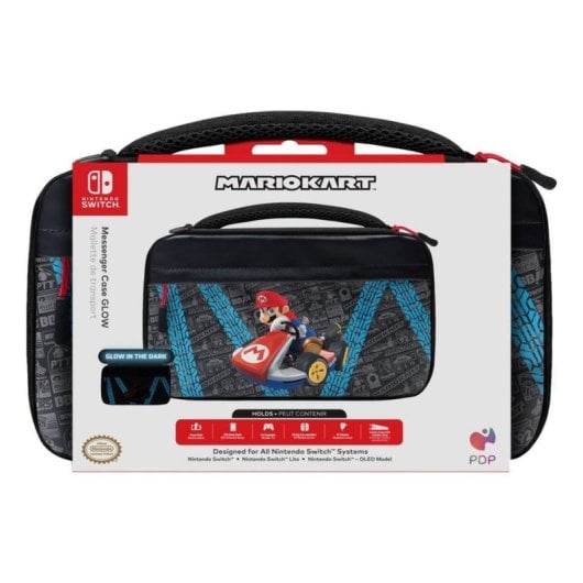 Funda PDP Commuter GLOW Mario Kart Drift Compatível Switch/OLED/Lite Resistente