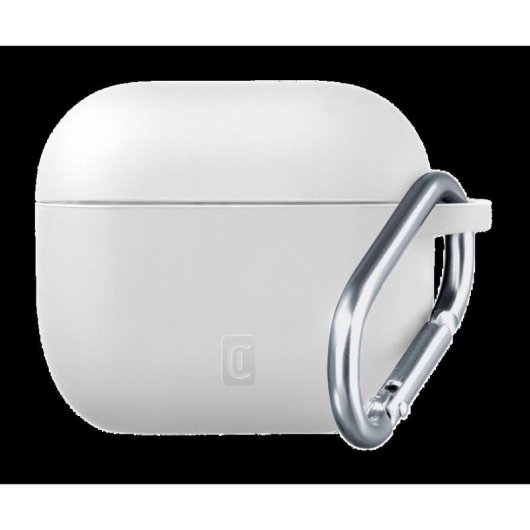 Funda Cellularline Bounce AirPods Pro 3 Silicona Blanche avec crochet