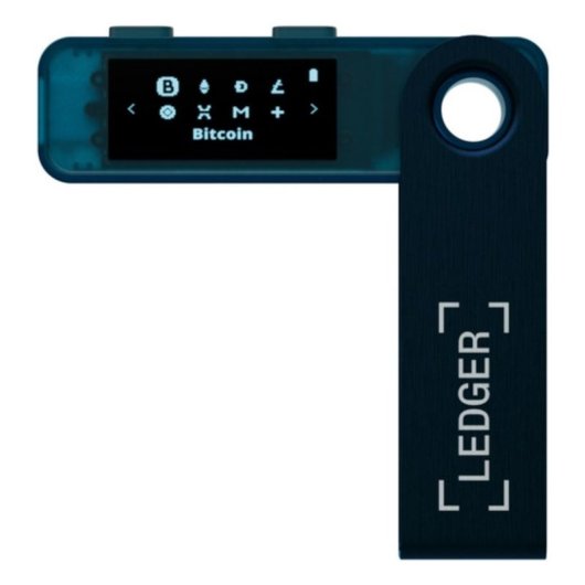 Monnaie offline LEDGER Nano S Plus Sécurité Bitcoin Ethereum USB-C Bleu