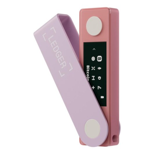 Monnaie crypto Ledger Nano X Bluetooth USB-C Écran OLED Rose Blanc