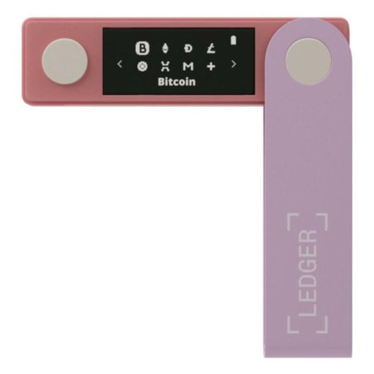 Monnaie crypto Ledger Nano X Bluetooth USB-C Écran OLED Rose Blanc