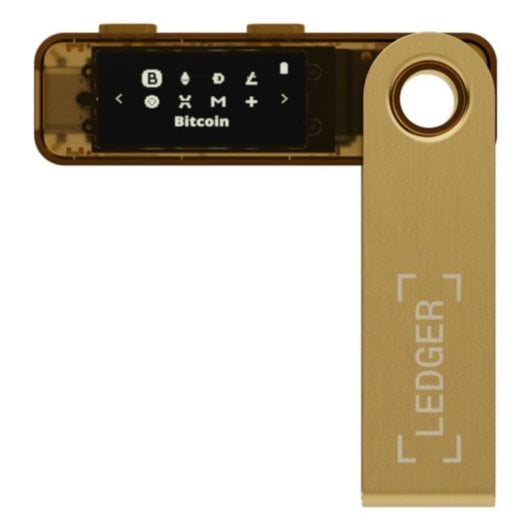 Crypto Wallet LEDGER Nano S Plus USB-C Écran OLED Noir Or