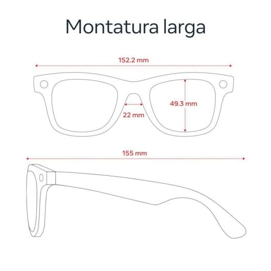 Óculos Inteligentes META Ray-Ban SK-1001203-01 32GB IA WiFi 6 Bluetooth Tamanho Grande