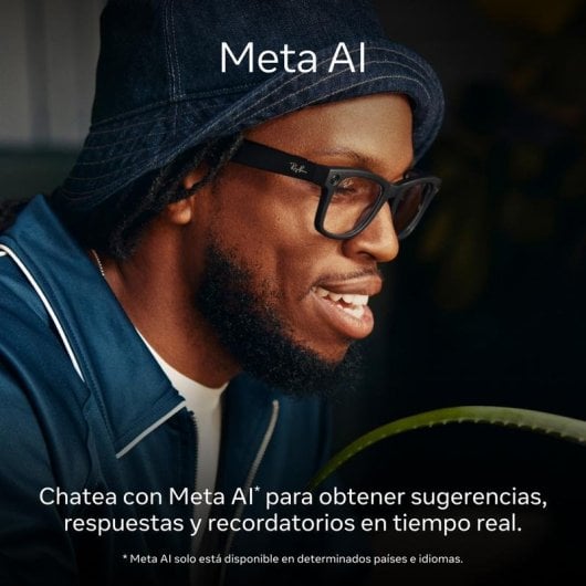 Óculos Inteligentes META Ray-Ban SK-1000380-01 32GB Lente Azul Bluetooth 5.2 Wi-Fi 6