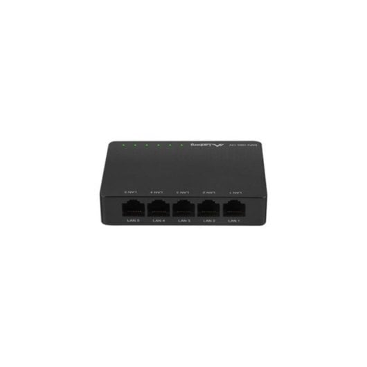 Switch Lanberg DSP2-1005-12V 5 Portas Gigabit Ethernet Preto Plug & Play