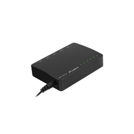 Switch Lanberg DSP2-1005-12V 5 Portas Gigabit Ethernet Preto Plug & Play