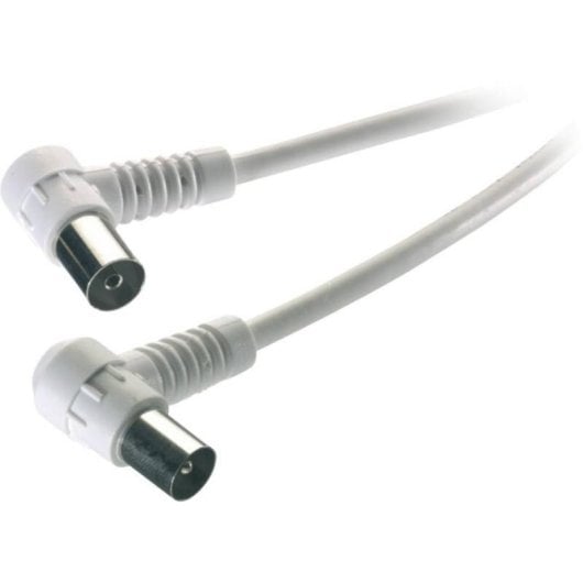 Cable coaxial Vivanco VVANCABMF15090W 1,5 m blanco ángulo macho a hembra