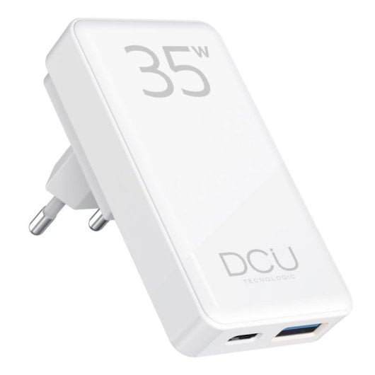 Caricatore DCU Advance Tecnologic 37500135 GaN 35W USB-C USB-A Compatto Bianco