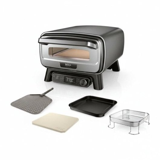 Forno de pizza Ninja MO201EU pedra 30 cm inox air fryer exterior