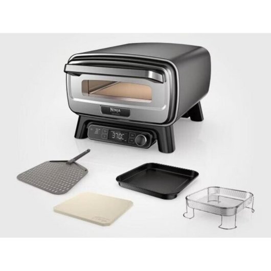 Forno de pizza Ninja MO201EU pedra 30 cm inox air fryer exterior