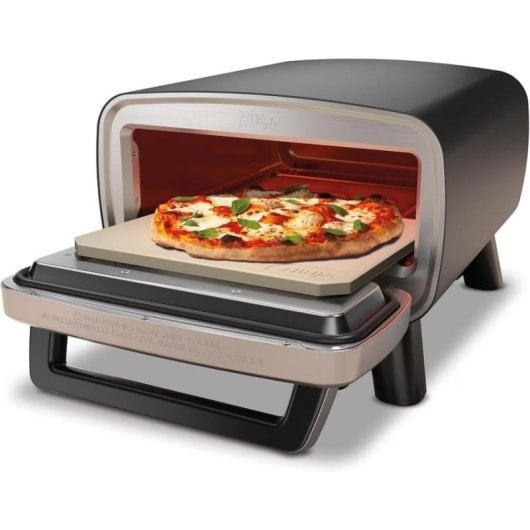 Forno de pizza Ninja MO201EU pedra 30 cm inox air fryer exterior