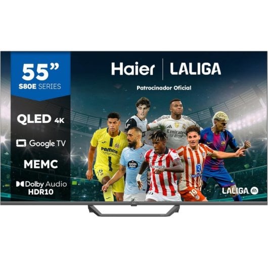 TV Haier QLED H55S80EUX 55" 4K Smart TV 120Hz Google TV