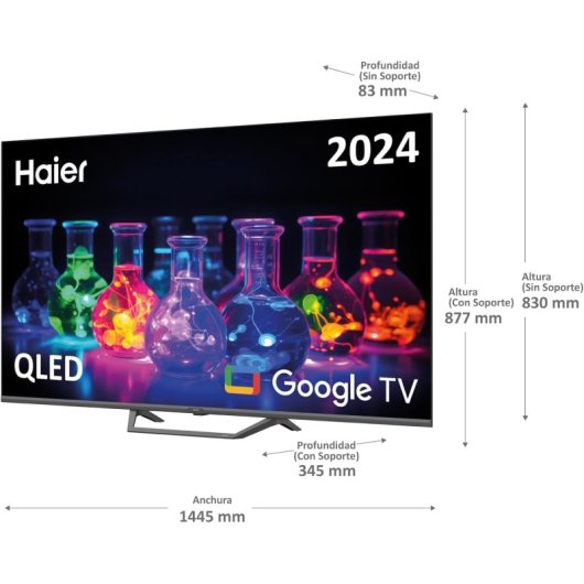 TV Haier QLED H55S80EUX 55" 4K Smart TV 120Hz Google TV