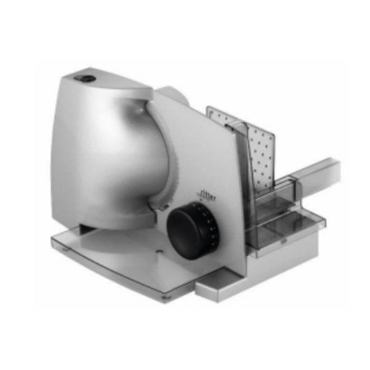 Rebanadora Ritter fino1 eléctrica 65W metal plata con bandeja extraíble