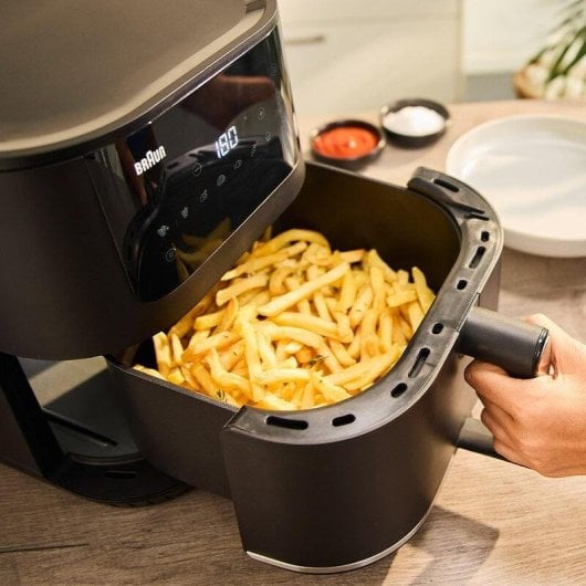 Freidora de aire Braun HF5030 6L 1700W Touch mit 8 Programmen Schwarz