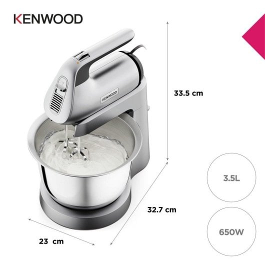 Batidora Kenwood KEN HMP 54 SI con funzione turbo 3,5L 650W inox