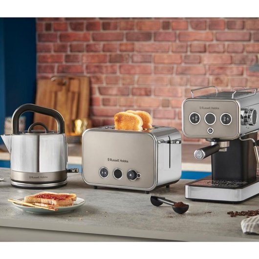 Cafetière expresso Russell Hobbs Distinctions Titanium 1,2L 15 Bars Chauffe-tasses mousseur