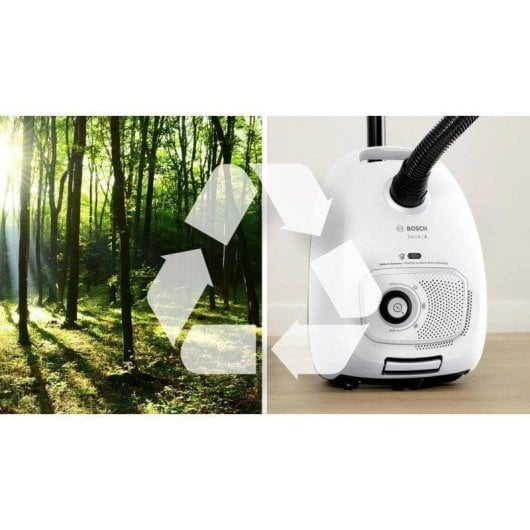 Staubsauger mit Beutel Bosch BGB41WH1 600W 4L Microfilter Zubehör Weiß