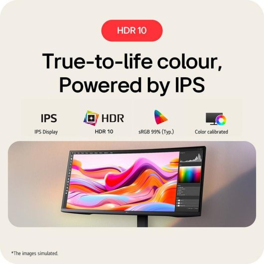 Monitor LG 34" UltraWide QHD 100Hz IPS Curvo HDR10 Speaker USB-C