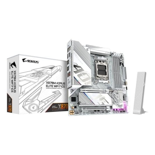 Carte mère GIGABYTE X870M AORUS ELITE WIFI7 AMD X870 Socket AM5 DDR5 Micro ATX Wi-Fi 7 RGB