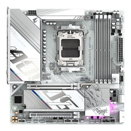 Carte mère GIGABYTE X870M AORUS ELITE WIFI7 AMD X870 Socket AM5 DDR5 Micro ATX Wi-Fi 7 RGB