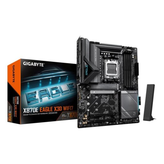 Motherboard Gigabyte X870E EAGLE X3D AMD X870E AM5 DDR5 ATX WiFi 7 PCIe 5.0 USB4